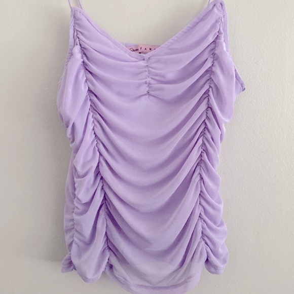 Y2K vintage lilac mesh cami top - Picture 2 of 6